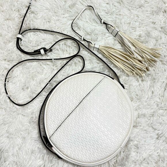 Patricia Nash Handbags - Patricia Nash Scafati Woven Leather Canteen Crossbody Bag White